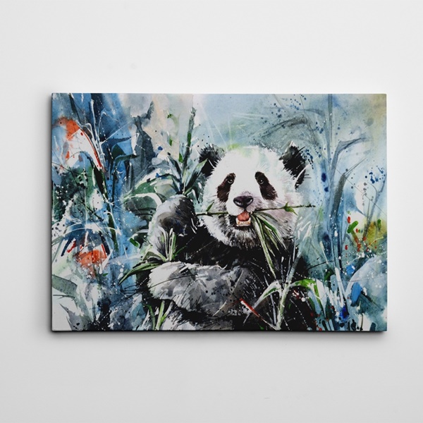 Panda Suluboya Kanvas Tablo